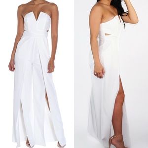 Double slit jumpsuit